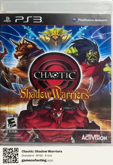 Chaotic: Shadow Warriors PlayStation 3, NTSC box front