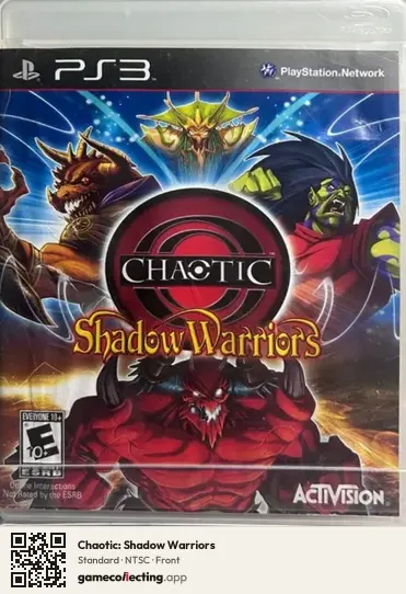 Chaotic: Shadow Warriors PlayStation 3, NTSC box front