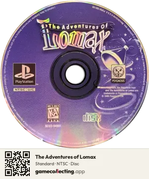 The Adventures of Lomax PlayStation, NTSC disc