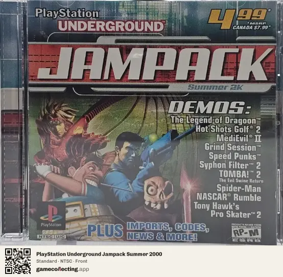PlayStation Underground Jampack Summer 2000 PlayStation, NTSC box front