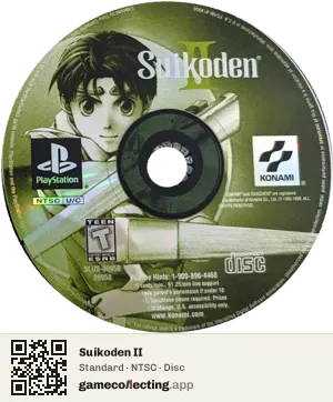 Suikoden II PlayStation, NTSC disc