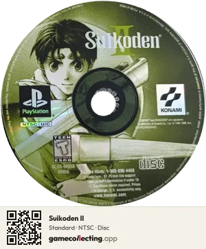 Suikoden II PlayStation, NTSC disc