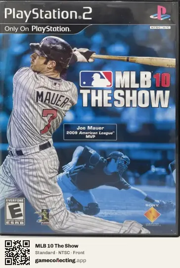MLB 10 The Show PlayStation 2, NTSC box front