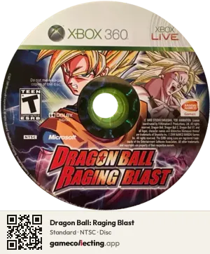 Dragon Ball: Raging Blast Xbox 360, NTSC disc