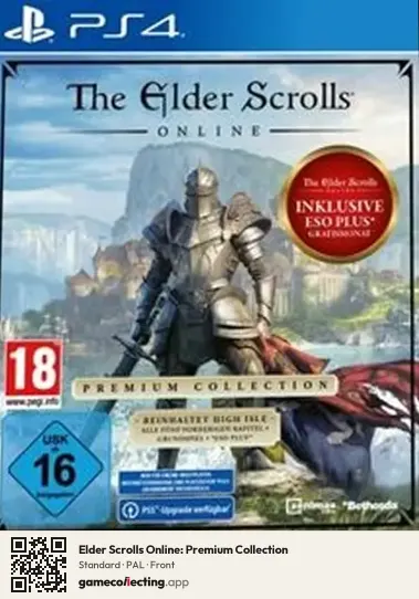 Elder Scrolls Online: Premium Collection PlayStation 4, PAL box front