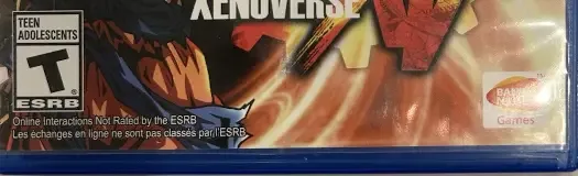 Dragon Ball Xenoverse, the ESRB box on its front