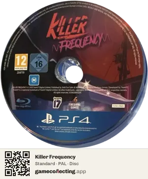 Killer Frequency PlayStation 4, PAL disc
