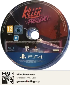Killer Frequency PlayStation 4, PAL disc