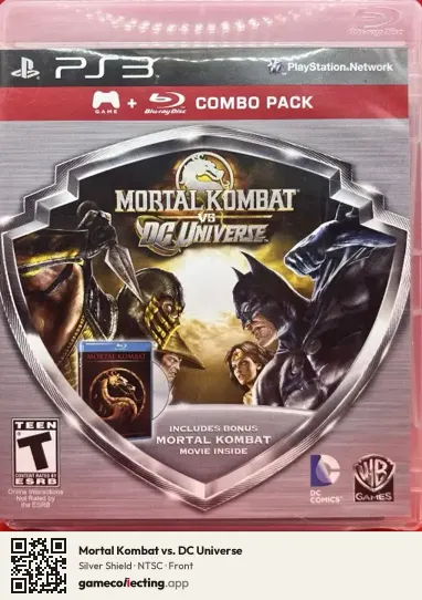 Mortal Kombat vs. DC Universe PlayStation 3, NTSC box front