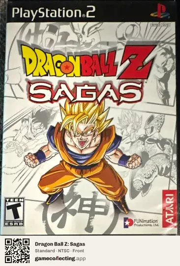 Dragon Ball Z: Sagas PlayStation 2, NTSC box front