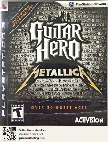 Guitar Hero: Metallica PlayStation 3, NTSC box front
