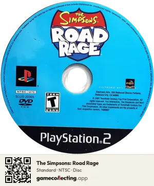 The Simpsons: Road Rage PlayStation 2, NTSC disc