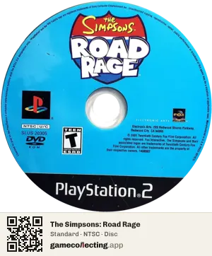 The Simpsons: Road Rage PlayStation 2, NTSC disc