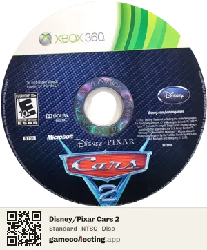 Disney/Pixar Cars 2 Xbox 360, NTSC disc