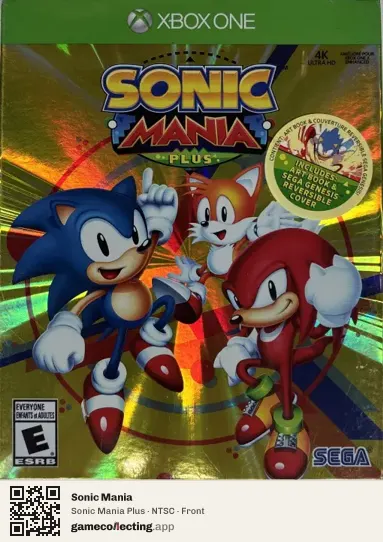 Sonic Mania Xbox One, NTSC box front