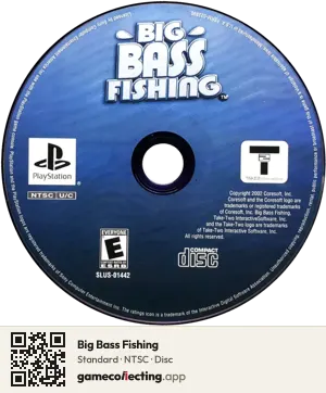 Big Bass Fishing PlayStation, NTSC disc