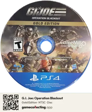 G.I. Joe: Operation Blackout PlayStation 4, NTSC disc