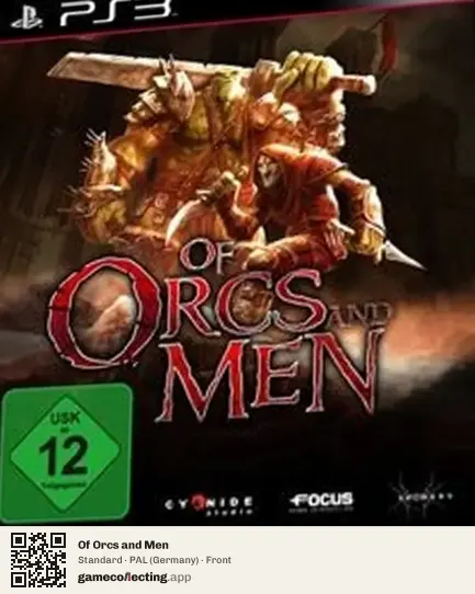 Of Orcs and Men PlayStation 3, Germany box front