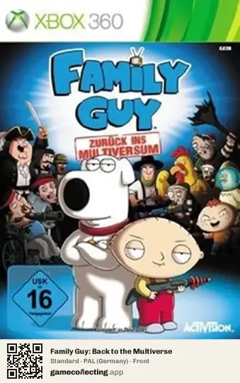 Family Guy: Back to the Multiverse Xbox 360, Germany box front