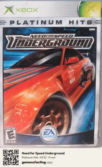 Need for Speed Underground Xbox, NTSC box front