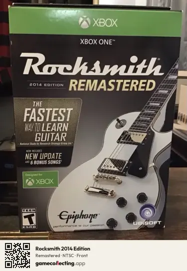 Rocksmith 2014 Edition Xbox One, NTSC box front