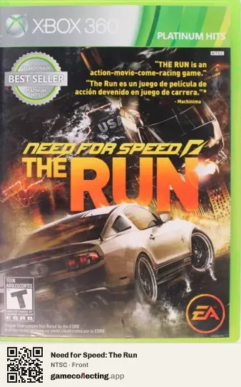 Need for Speed: The Run Xbox 360, NTSC box front