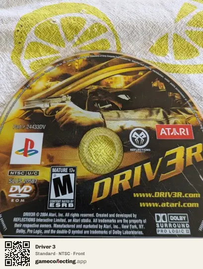 Driver 3 PlayStation 2, NTSC box front