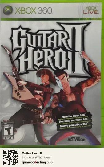 Guitar Hero II Xbox 360, NTSC box front