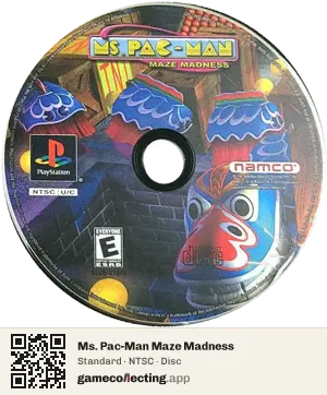 Ms. Pac-Man Maze Madness PlayStation, NTSC disc