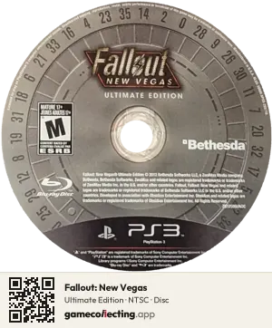 Fallout: New Vegas PlayStation 3, NTSC disc