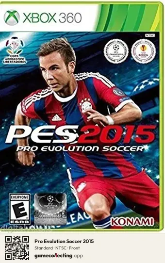 Pro Evolution Soccer 2015 Xbox 360, NTSC box front