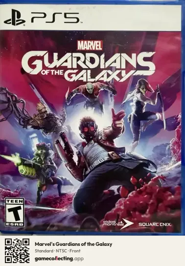 Marvel's Guardians of the Galaxy PlayStation 5, NTSC box front