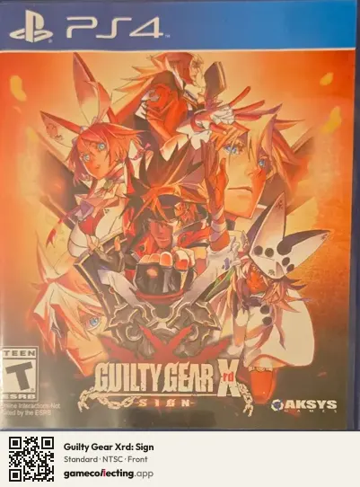 Guilty Gear Xrd: Sign PlayStation 4, NTSC box front
