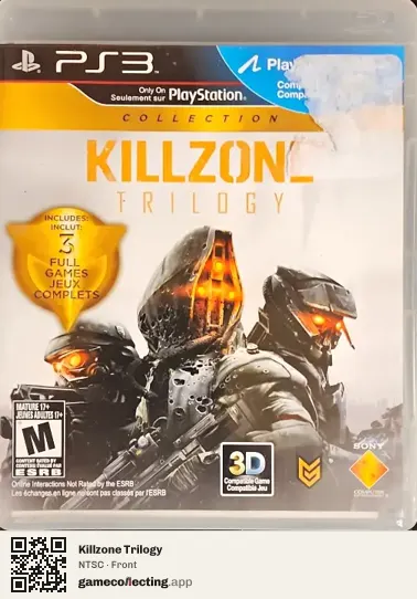 Killzone Trilogy PlayStation 3, NTSC box front