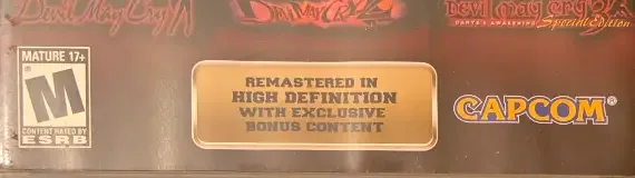 Devil May Cry HD Collection, the ESRB box on its front