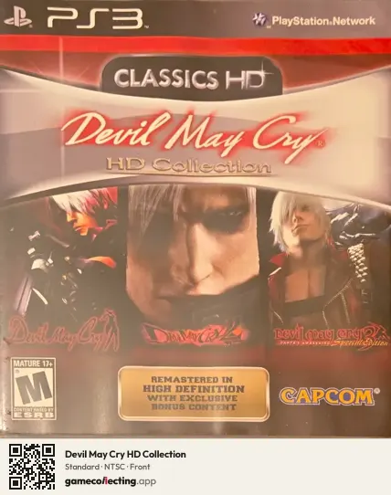 Devil May Cry HD Collection PlayStation 3, NTSC box front