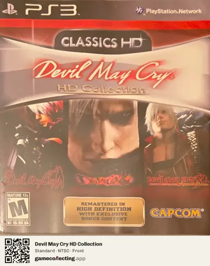 Devil May Cry HD Collection PlayStation 3, NTSC box front