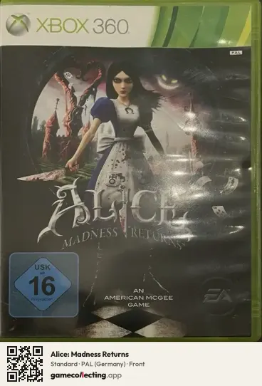 Alice: Madness Returns Xbox 360, Germany box front
