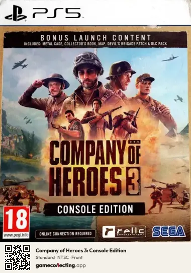 Company of Heroes 3: Console Edition PlayStation 5, NTSC box front