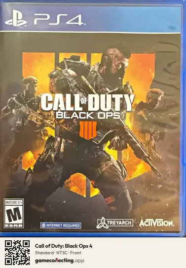 Call of Duty: Black Ops 4 PlayStation 4, NTSC box front