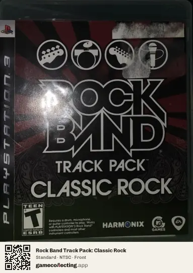 Rock Band Track Pack: Classic Rock PlayStation 3, NTSC box front