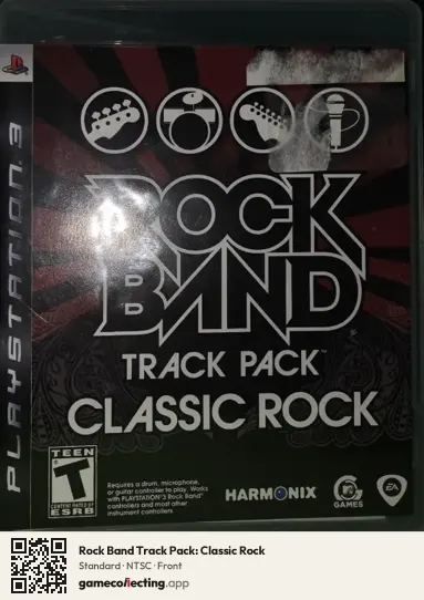 Rock Band Track Pack: Classic Rock PlayStation 3, NTSC box front