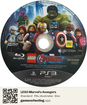 LEGO Marvel's Avengers PlayStation 3, PAL disc