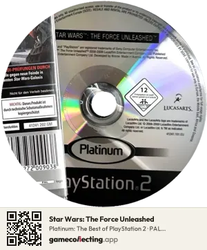 Star Wars: The Force Unleashed PlayStation 2, PAL disc