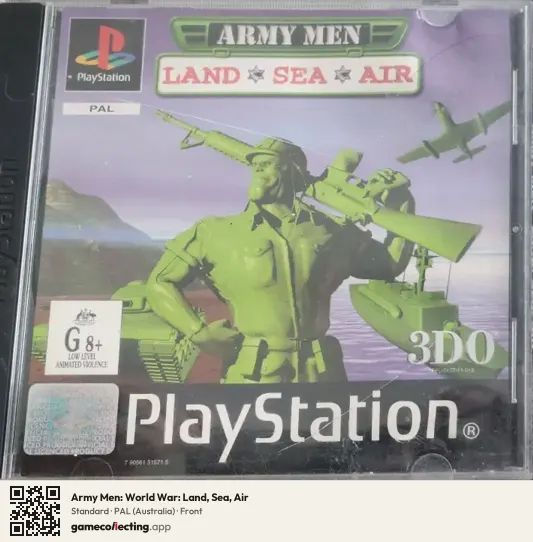 Army Men: World War: Land, Sea, Air PlayStation, Australia box front