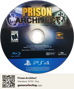 Prison Architect PlayStation 4, NTSC disc