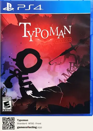 Typoman PlayStation 4, NTSC box front