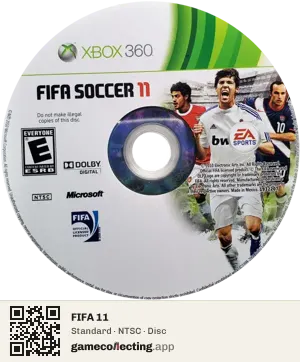 FIFA 11 Xbox 360, NTSC disc