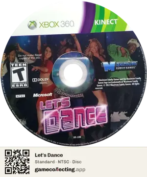 Let's Dance Xbox 360, NTSC disc