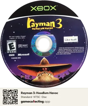 Rayman 3: Hoodlum Havoc Xbox, NTSC disc